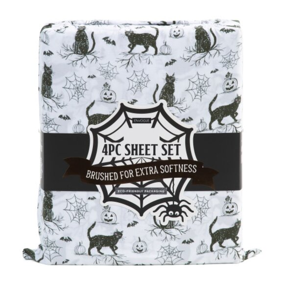 Envogue Other - ENVOGUE Good Luck Halloween Cat Sheet Set